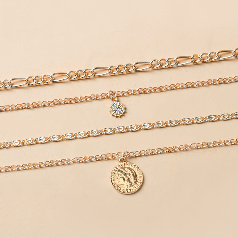 Gold & Silver Plated Long Pendant Necklace for Women – Minimalist Layered Chain Jewelry, Dainty Luxury Gift