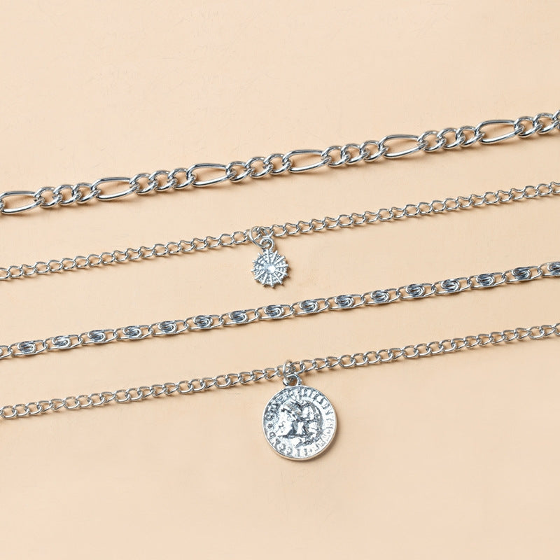 Gold & Silver Plated Long Pendant Necklace for Women – Minimalist Layered Chain Jewelry, Dainty Luxury Gift
