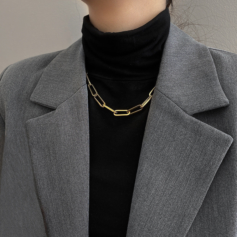 2025 New Titanium Steel Hip Hop Chain Necklace