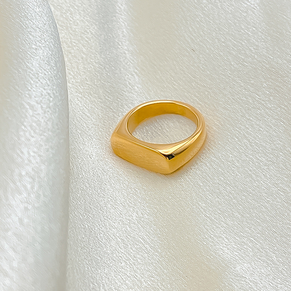 Retro Minimalist Titanium Steel Bar Ring