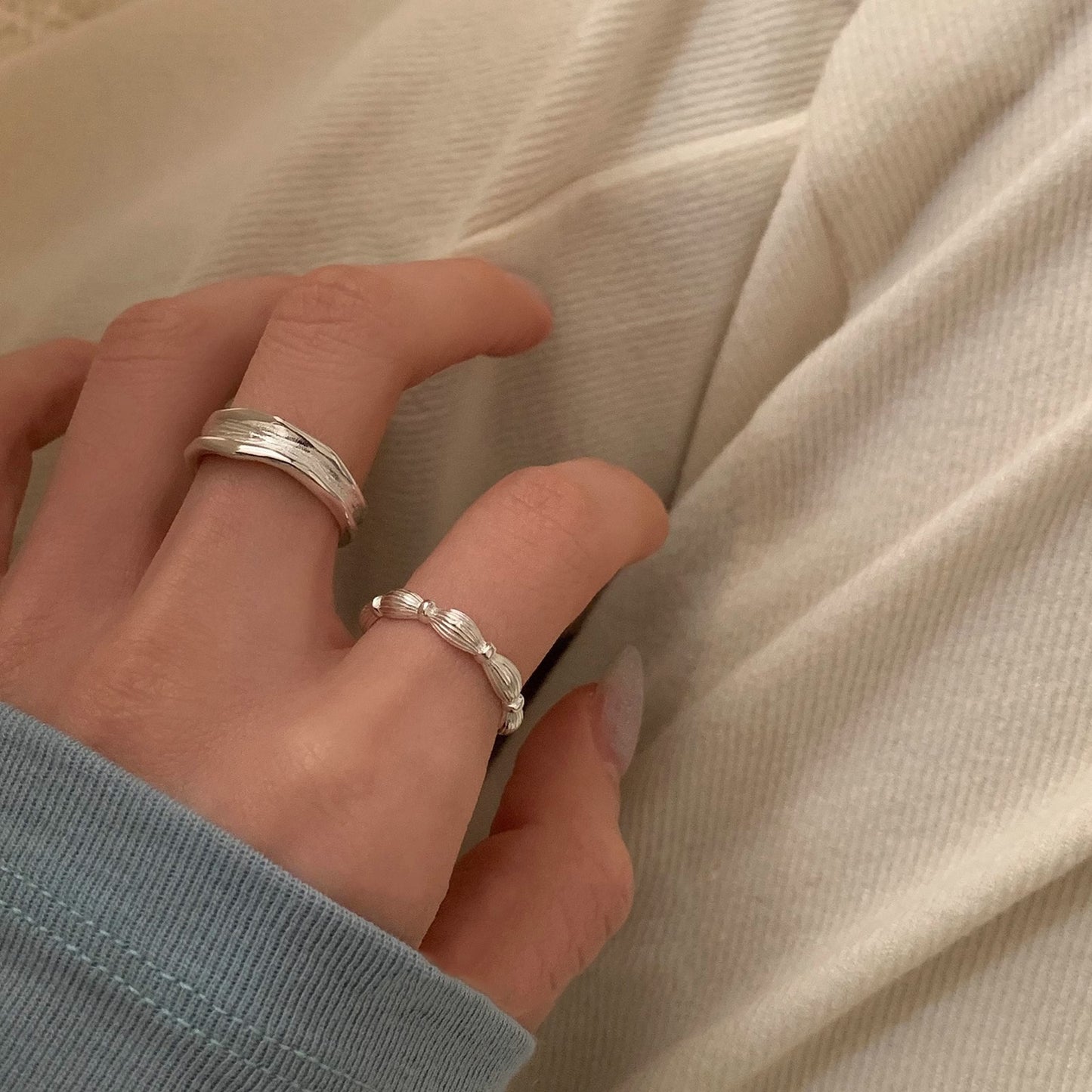 Minimalist Ring - Silver Plated Copper, Everyday Chic Jewelry