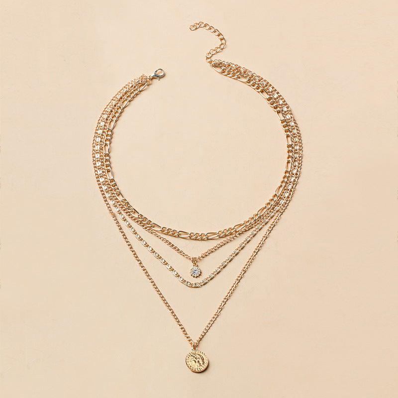 Gold & Silver Plated Long Pendant Necklace for Women – Minimalist Layered Chain Jewelry, Dainty Luxury Gift