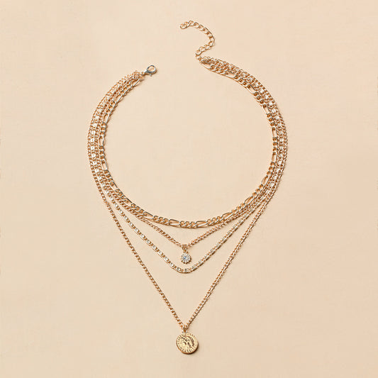 Gold & Silver Plated Long Pendant Necklace for Women – Minimalist Layered Chain Jewelry, Dainty Luxury Gift