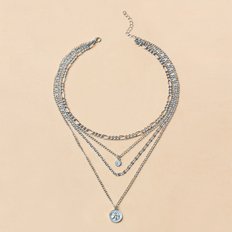 Gold & Silver Plated Long Pendant Necklace for Women – Minimalist Layered Chain Jewelry, Dainty Luxury Gift