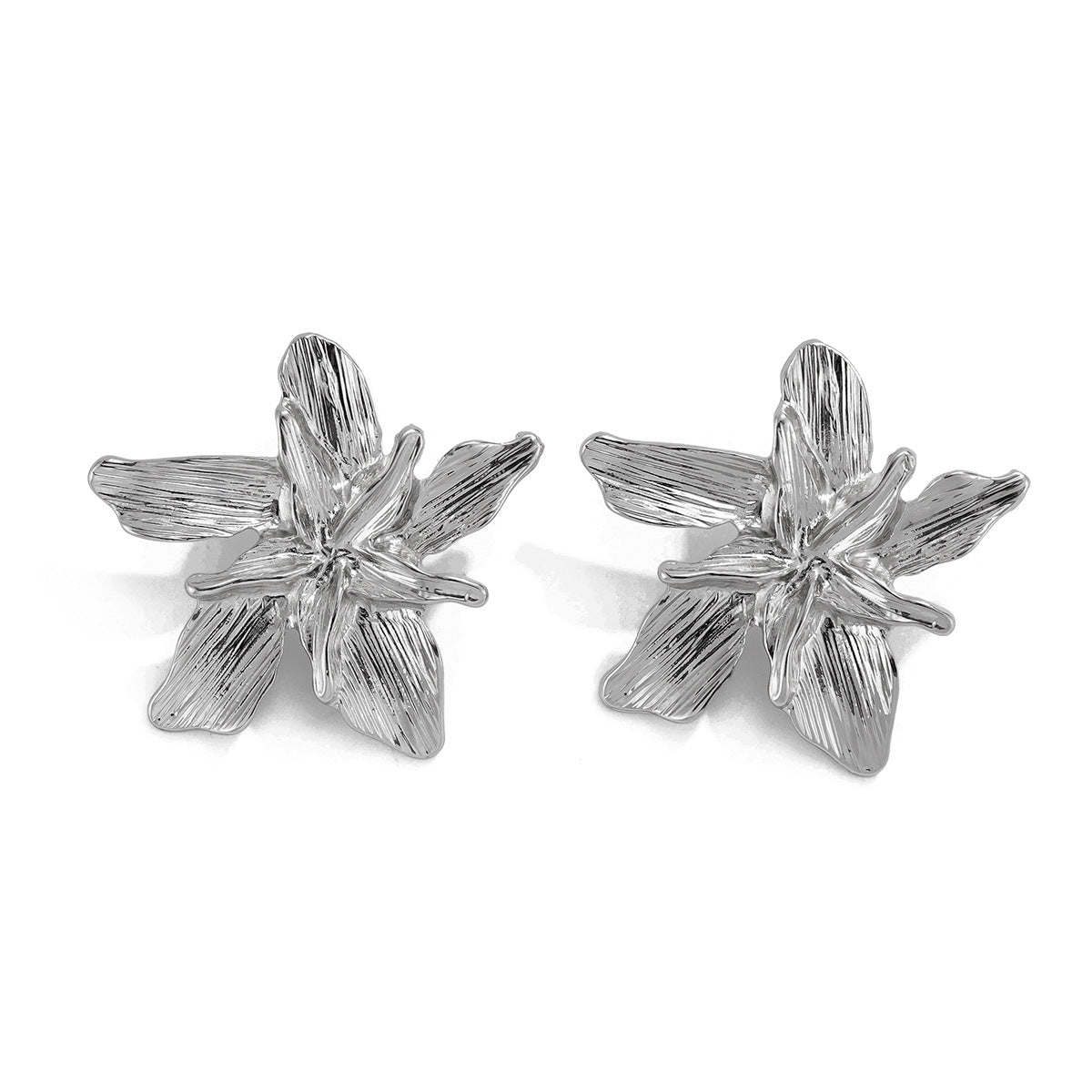 Gold & Silver Plated Boho Floral Tassel Earrings – Vintage Double-Layer Flower Drop Earrings for Women, INS Trendy Statement Jewelry