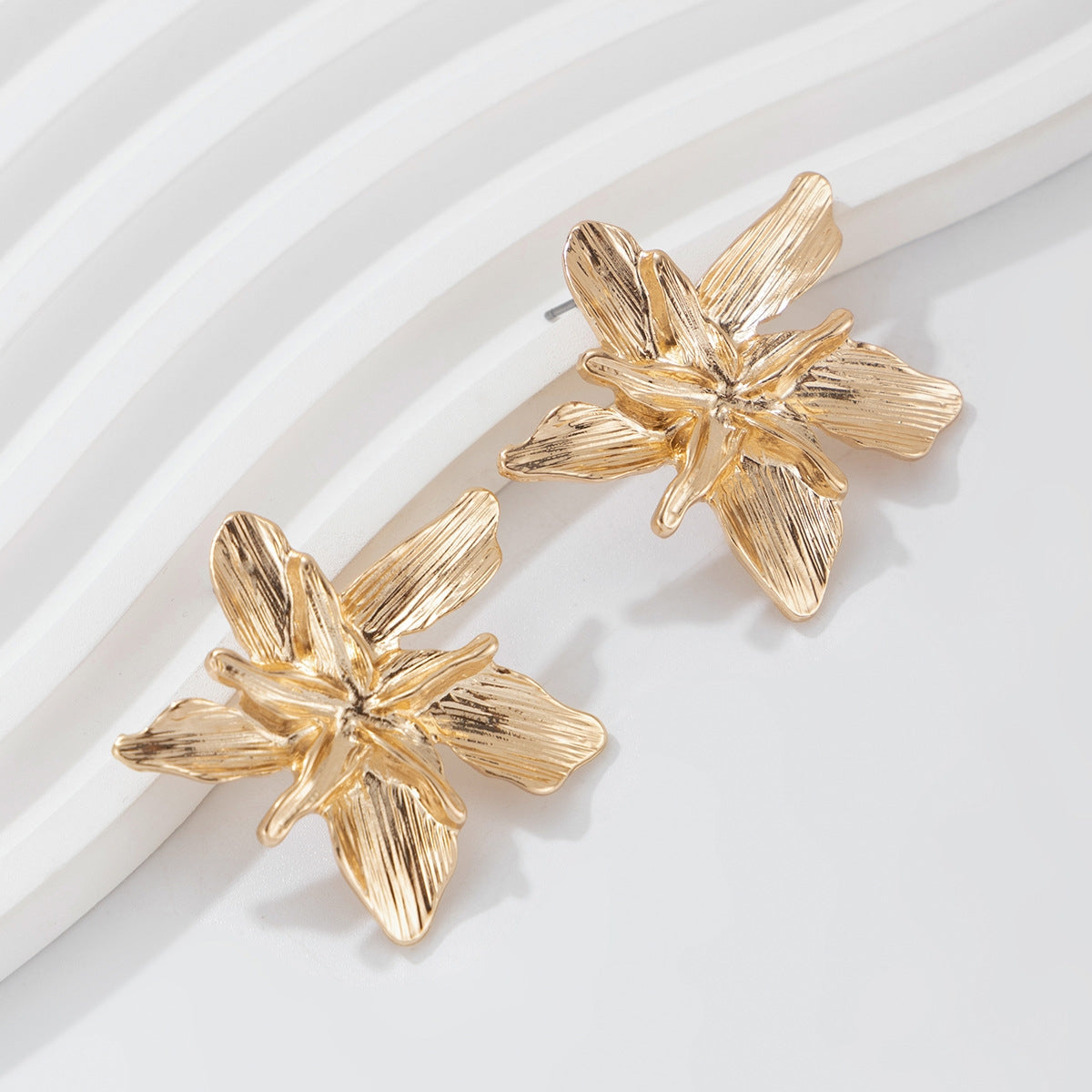 Gold & Silver Plated Boho Floral Tassel Earrings – Vintage Double-Layer Flower Drop Earrings for Women, INS Trendy Statement Jewelry