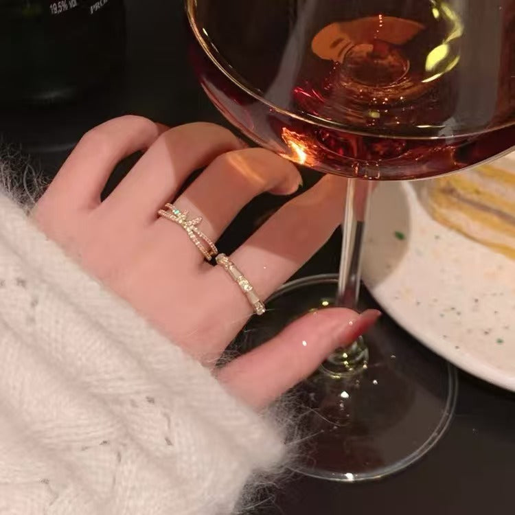 Adjustable Open Ring for Women | Butterfly Pearl Design | Minimalist Luxury Statement Jewelry