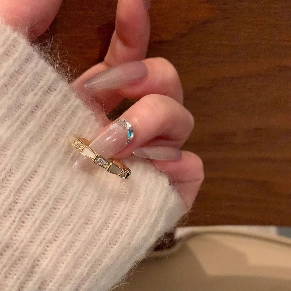 Adjustable Open Ring for Women | Butterfly Pearl Design | Minimalist Luxury Statement Jewelry