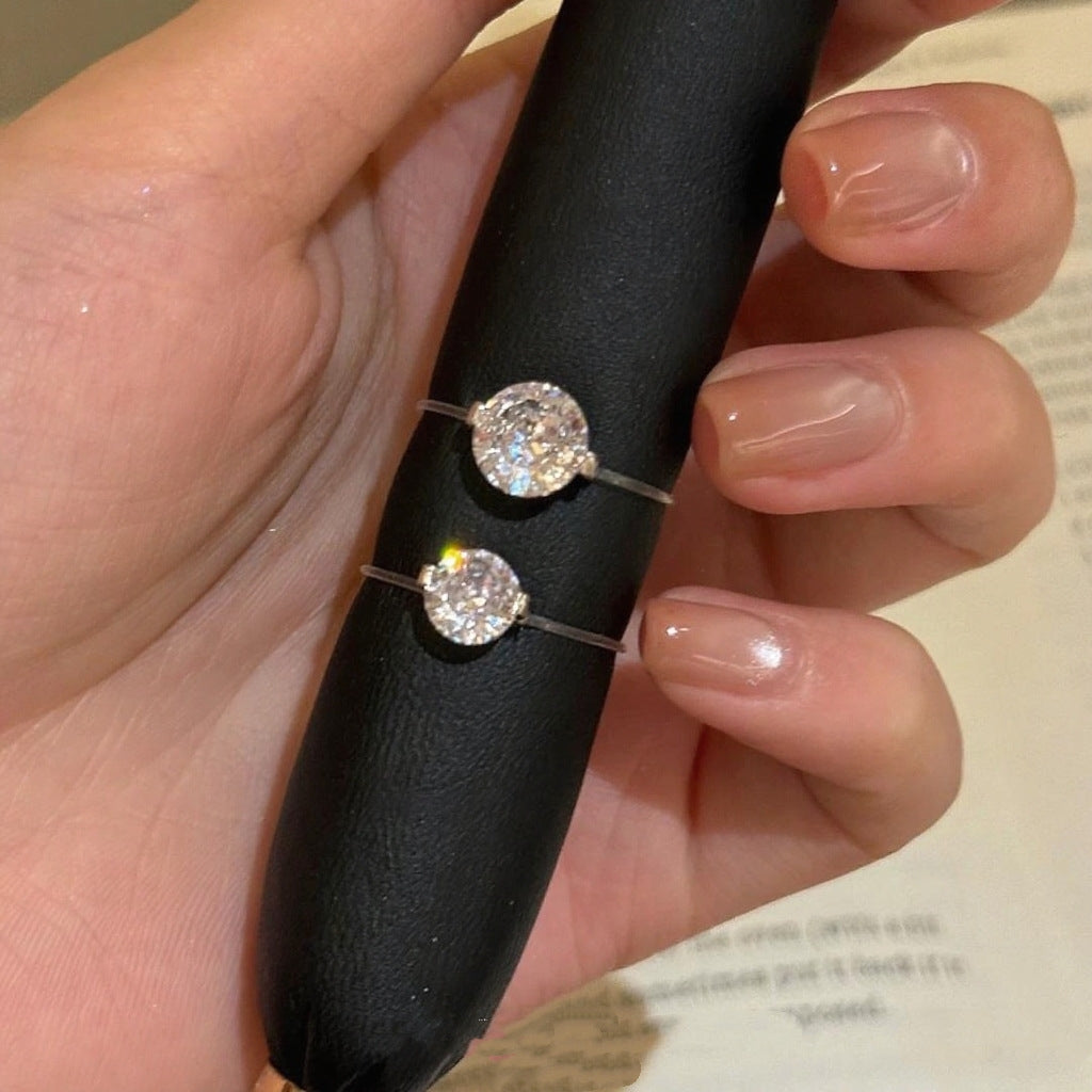 “Mermaid Tear” Crystal Ring – Luxury Women’s Statement Ring, Unique Iridescent Design, Elegant Adjustable Band