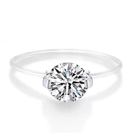 “Mermaid Tear” Crystal Ring – Luxury Women’s Statement Ring, Unique Iridescent Design, Elegant Adjustable Band