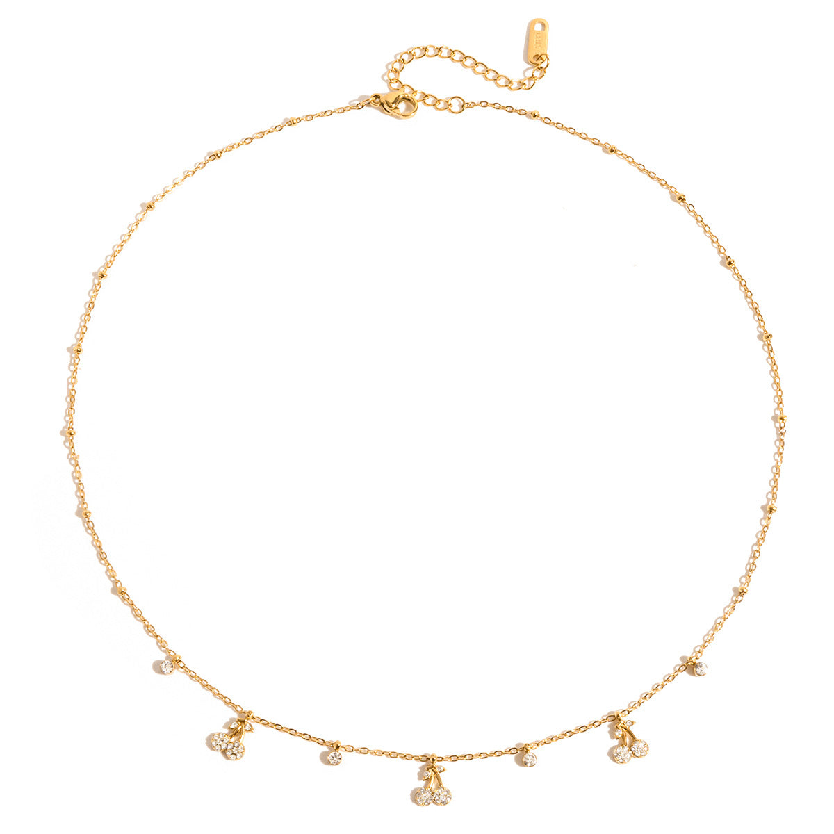 Cherry Pendant Stainless Steel Necklace for Women – Dainty Luxury Choker, Summer Minimalist Jewelry Gift