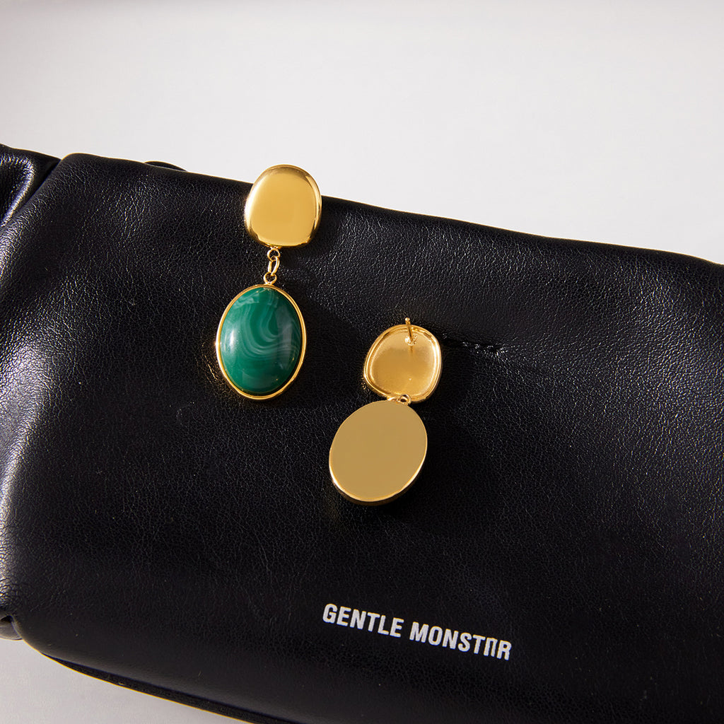 Luxury Titanium Steel Resin Drop Earrings – Hypoallergenic Stainless Steel Studs